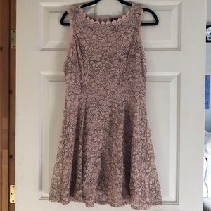 Black and Pink Flower Lace Dress NWOT